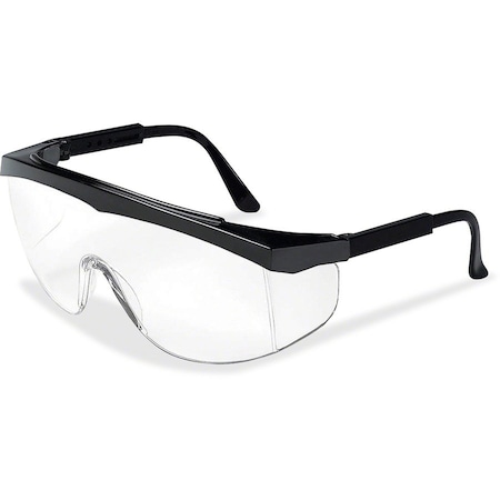 Stratos Wraparound Design Glasses, Clear Polycarbonate Lens